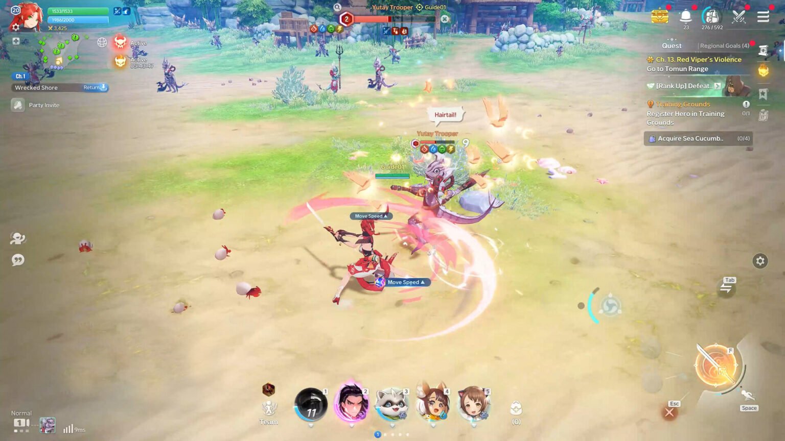 Blade and Soul Heroes combat